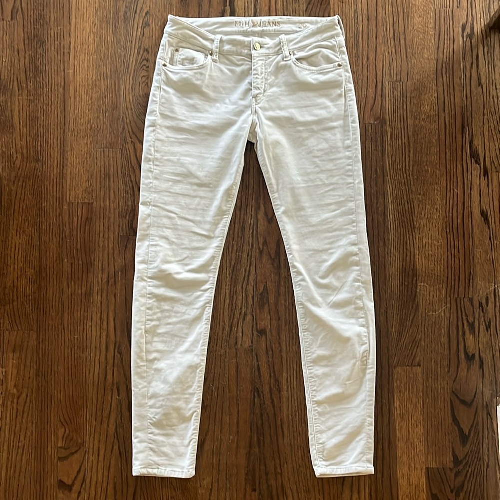 MiH skinny low rise velvet jeans